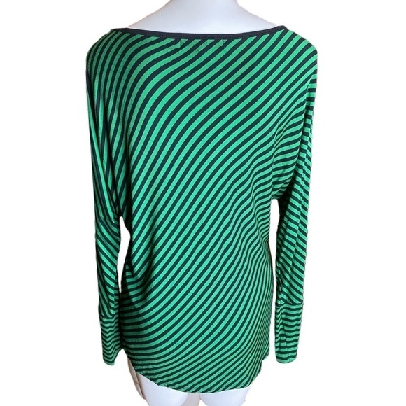 Micheal Micheal Kors Green Striped Top Size M - Picture 3 of 6